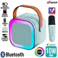Caixa de Som Bluetooth 10W RGB XDG-62 Xtrad - Azul
